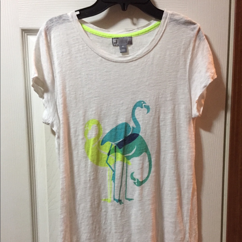 100% Linen Flamingo shirt